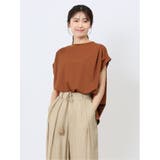 37赤茶 | ハンチ/HUNCH COOL TOUCH ショルダータックトップス | TAKA-Q WOMEN