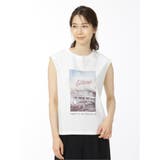 01白 | 転写プリント フレンチスリーブプルオーバー | TAKA-Q WOMEN