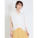 マーブルワルツ/MARBLE WALTS ハイブリッド 抜き衿半袖プルオーバー | TAKA-Q WOMEN | 詳細画像1 