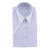 80パープル | 抗ウイルス形態安定  レギュラーカラースキッパー半袖シャツ | TAKA-Q WOMEN