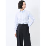 73サックス | 嬉しい機能 レギュラーカラー 長袖シャツ サックス | TAKA-Q WOMEN
