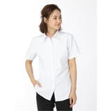 【透け防止】【白無地】形態安定 レギュラーカラー半袖シャツ | TAKA-Q WOMEN | 詳細画像1 