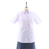 80パープル | イージーケア チェック柄 レギュラーカラー半袖シャツ | TAKA-Q WOMEN