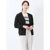 05黒 | 快適機能 トッパーニットカーディガン | TAKA-Q WOMEN