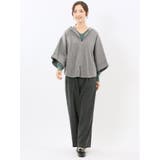 ウォッシャブル ポンチョ風 フードコーディガン | TAKA-Q WOMEN | 詳細画像14 