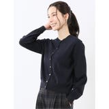 75紺 | ハンドウォッシャブル クルーニットカーディガン | TAKA-Q WOMEN