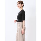 快適機能 リブ クルーネック 半袖ニット | TAKA-Q WOMEN | 詳細画像12
