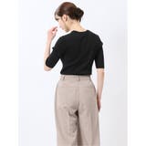 快適機能 リブ クルーネック 半袖ニット | TAKA-Q WOMEN | 詳細画像13
