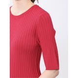 快適機能 リブ クルーネック 半袖ニット | TAKA-Q WOMEN | 詳細画像30