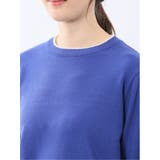 ハンドウォッシャブル 配色カフス クルーニットプルオーバー | TAKA-Q WOMEN | 詳細画像33 