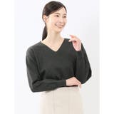 06グレー | ハンドウォッシャブル ミラノ Vネック ニットプルオーバー | TAKA-Q WOMEN