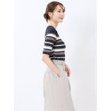 快適機能 ボーダークルーネック 半袖ニット | TAKA-Q WOMEN | 詳細画像14