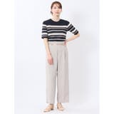 快適機能 ボーダークルーネック 半袖ニット | TAKA-Q WOMEN | 詳細画像15
