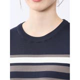 快適機能 ボーダークルーネック 半袖ニット | TAKA-Q WOMEN | 詳細画像19