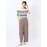 快適機能 ボーダークルーネック 半袖ニット | TAKA-Q WOMEN | 詳細画像5