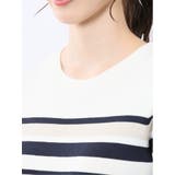 快適機能 ボーダークルーネック 半袖ニット | TAKA-Q WOMEN | 詳細画像9