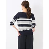 快適機能 ボーダー Vネック 半袖ニット | TAKA-Q WOMEN | 詳細画像13