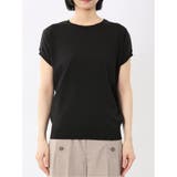 快適機能 無地 フレンチ袖 クルーニット | TAKA-Q WOMEN | 詳細画像6