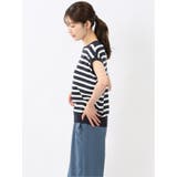 快適機能 ボーダー フレンチ袖 クルーニット | TAKA-Q WOMEN | 詳細画像14