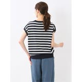 快適機能 ボーダー フレンチ袖 クルーニット | TAKA-Q WOMEN | 詳細画像15