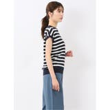 快適機能 ボーダー フレンチ袖 クルーニット | TAKA-Q WOMEN | 詳細画像16