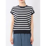 快適機能 ボーダー フレンチ袖 クルーニット | TAKA-Q WOMEN | 詳細画像17