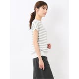 快適機能 ボーダー フレンチ袖 クルーニット | TAKA-Q WOMEN | 詳細画像4