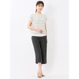快適機能 ボーダー フレンチ袖 クルーニット | TAKA-Q WOMEN | 詳細画像5