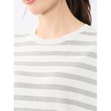快適機能 ボーダー フレンチ袖 クルーニット | TAKA-Q WOMEN | 詳細画像9