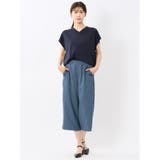 快適機能 無地 フレンチ袖 Vネックニット | TAKA-Q WOMEN | 詳細画像15