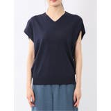 快適機能 無地 フレンチ袖 Vネックニット | TAKA-Q WOMEN | 詳細画像16