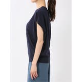 快適機能 無地 フレンチ袖 Vネックニット | TAKA-Q WOMEN | 詳細画像17