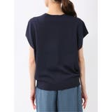 快適機能 無地 フレンチ袖 Vネックニット | TAKA-Q WOMEN | 詳細画像18