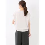 快適機能 無地 フレンチ袖 Vネックニット | TAKA-Q WOMEN | 詳細画像3