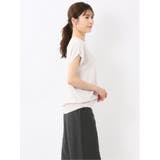 快適機能 無地 フレンチ袖 Vネックニット | TAKA-Q WOMEN | 詳細画像4