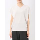 快適機能 無地 フレンチ袖 Vネックニット | TAKA-Q WOMEN | 詳細画像6