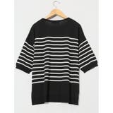 快適機能 ゆるボーダー クルーネック 半袖ニット | TAKA-Q WOMEN | 詳細画像24