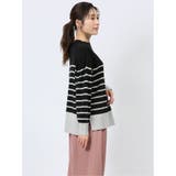 ボーダー ボトルネック ニットプルオーバー | TAKA-Q WOMEN | 詳細画像4