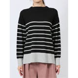 ボーダー ボトルネック ニットプルオーバー | TAKA-Q WOMEN | 詳細画像7