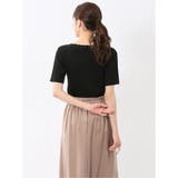 快適機能 ワイドリブ クルーネック 半袖ニット | TAKA-Q WOMEN | 詳細画像15