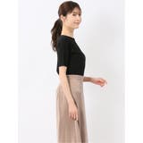 快適機能 ワイドリブ クルーネック 半袖ニット | TAKA-Q WOMEN | 詳細画像16
