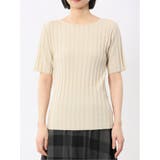 快適機能 ワイドリブ クルーネック 半袖ニット | TAKA-Q WOMEN | 詳細画像30