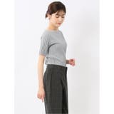 快適機能 ワイドリブ クルーネック 半袖ニット | TAKA-Q WOMEN | 詳細画像4