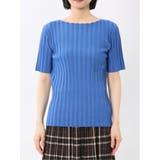 快適機能 ワイドリブ クルーネック 半袖ニット | TAKA-Q WOMEN | 詳細画像42