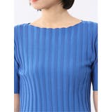 快適機能 ワイドリブ クルーネック 半袖ニット | TAKA-Q WOMEN | 詳細画像45