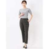 快適機能 ワイドリブ クルーネック 半袖ニット | TAKA-Q WOMEN | 詳細画像5