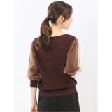 ハンドウォッシャブル 袖チュール ニットプルオーバー | TAKA-Q WOMEN | 詳細画像12 
