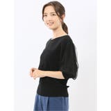ハンドウォッシャブル 袖チュール ニットプルオーバー | TAKA-Q WOMEN | 詳細画像2 