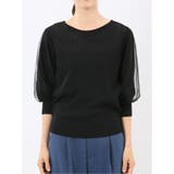 ハンドウォッシャブル 袖チュール ニットプルオーバー | TAKA-Q WOMEN | 詳細画像6 