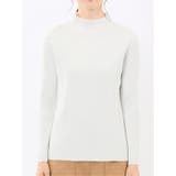 ハンドウォッシャブル ラメリブ ハイネック ニットプルオーバー | TAKA-Q WOMEN | 詳細画像6 
